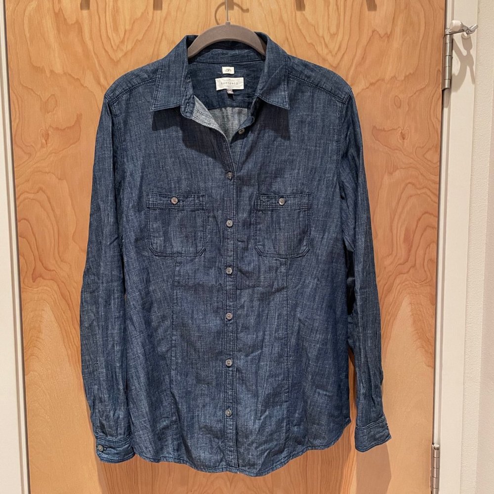 LOFT chambray Softened Shirt in EUC